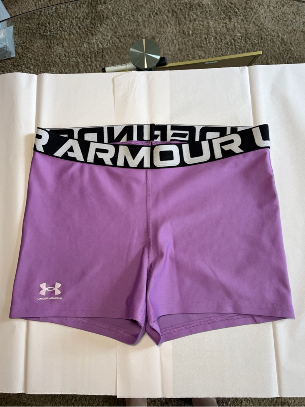 Under Armour HeatGear Mid-Rise 3" Compression Shorts 💜